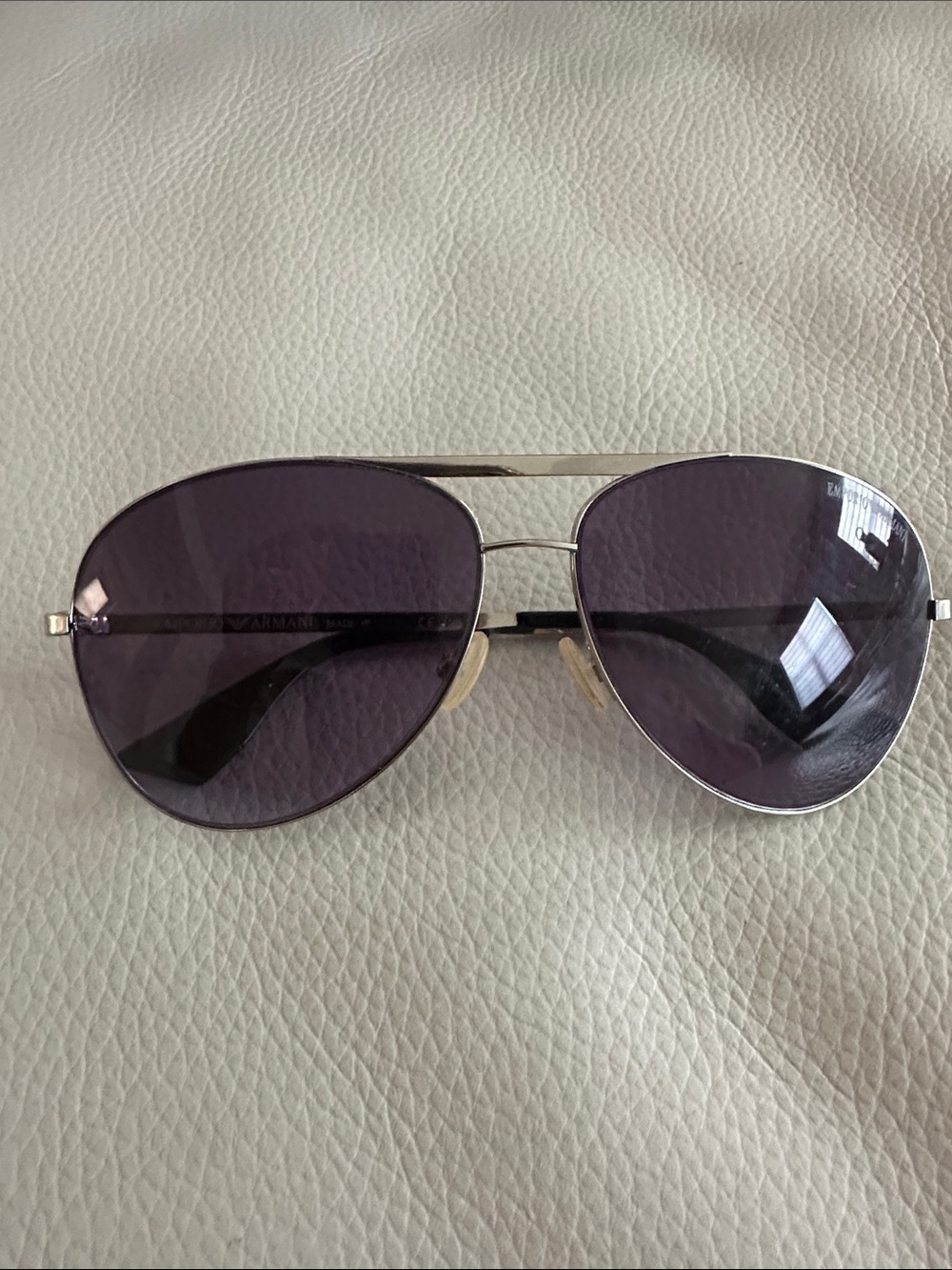 Emporio Armani Aviator Sunglasses - dark purple